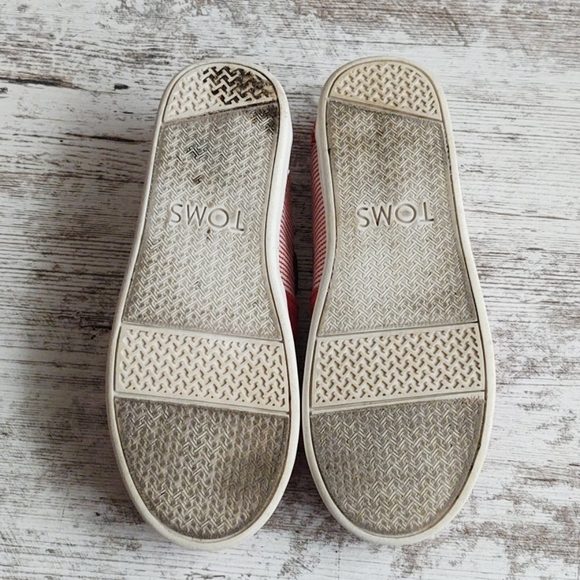 ⚀Sz 2 Toms Red White Stripe Nautical - Picture 9 of 11